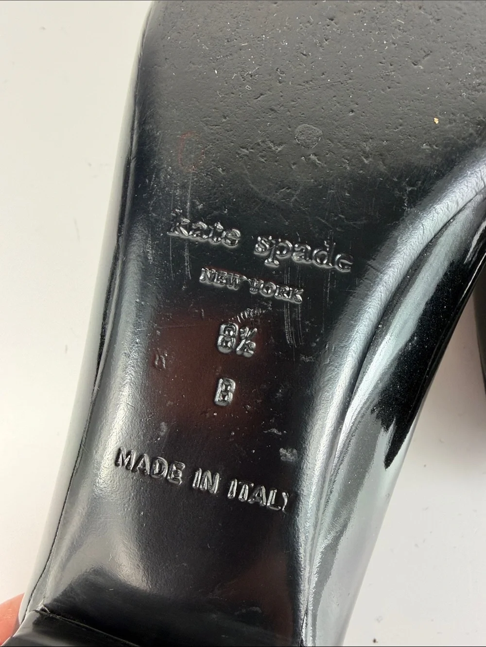 Kate Spade New York Black Patent Leather Floral Ballet Flats 8.5 B